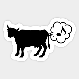 Cow Methane Icon Sticker